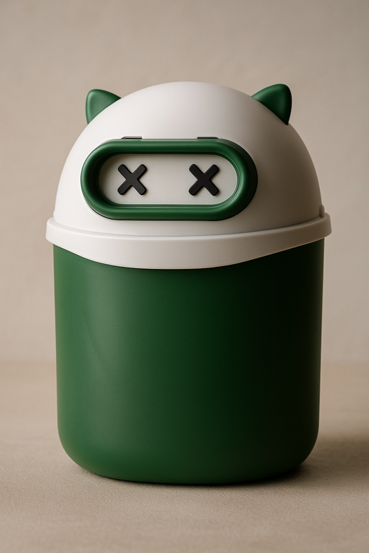 Mini Dustbin - Sleepy Bear Design (Assorted Color)