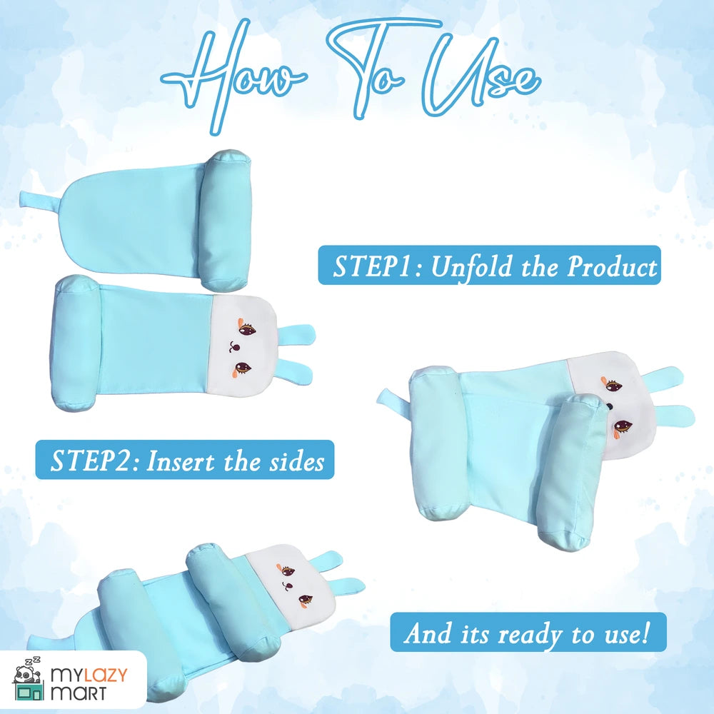 Baby Shaping Head Support Pillow - (Blue/Pink)